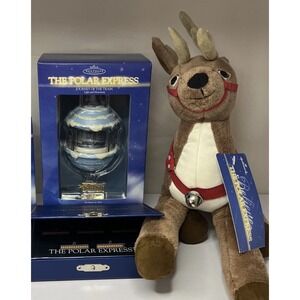 Hallmark Keepsake Polar Express Vintage Collector Ornaments & Reindeer 3 Set NEW